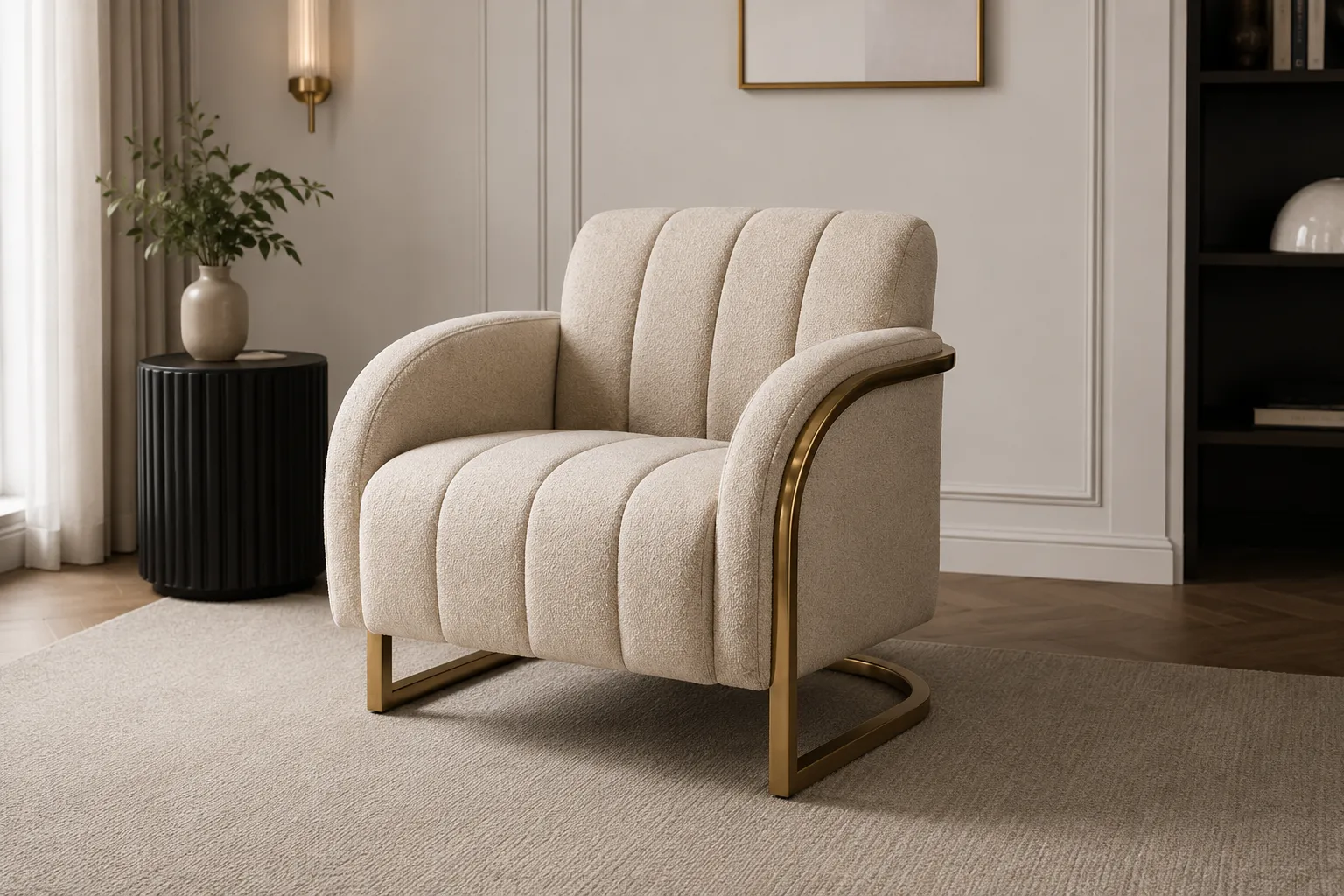 Accent chair — cream variant