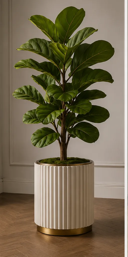 Planter — fluted cylinder variant