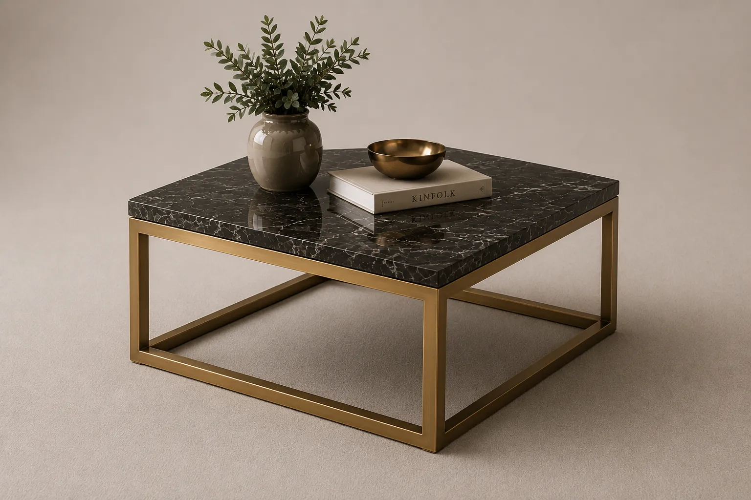 Coffee table — round marble variant