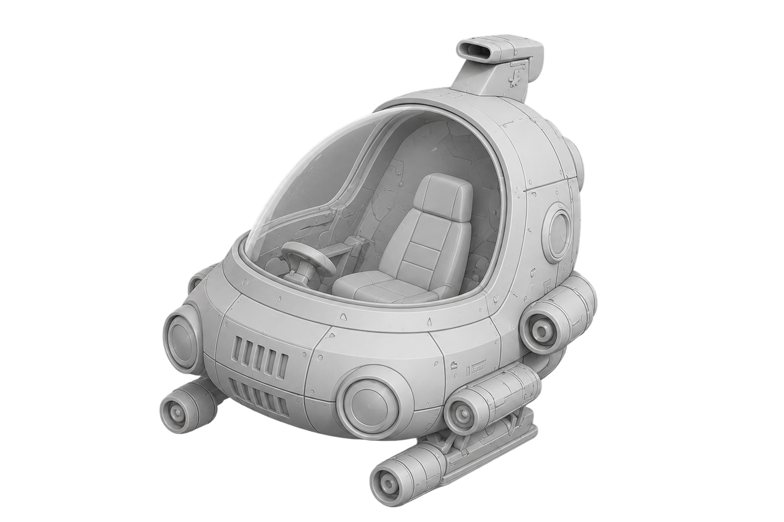 Untextured hovercraft model