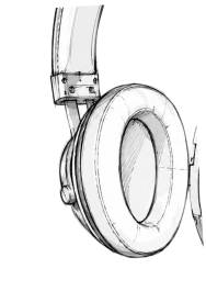 Headphone side-profile sketch